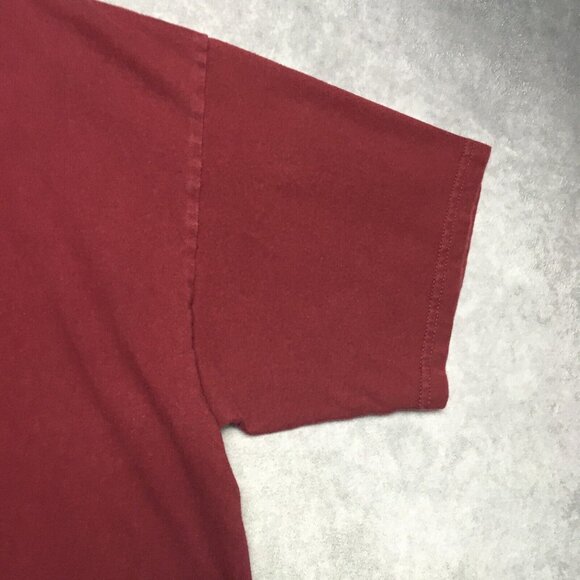 Hurley T Shirt Adult size Large Maroon Short Sleeve Mens Graphic Text Cotton Tee - Picture 11 of 13